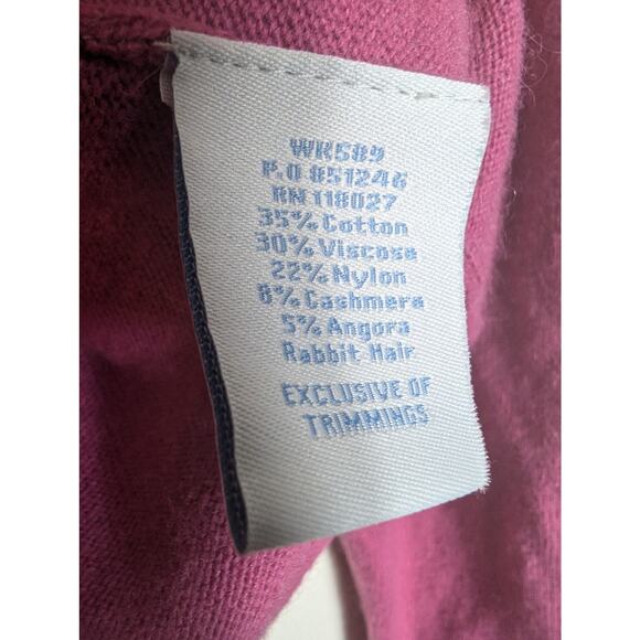 Boden Pink Sequin Beaded Neckline 3/4 Sleeve Cardigan - Picture 7 of 7